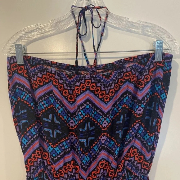 Express Multi Color Tribal Print Wide Leg Jumpsuit Womens Size Medium (555) - Picture 6 of 8
